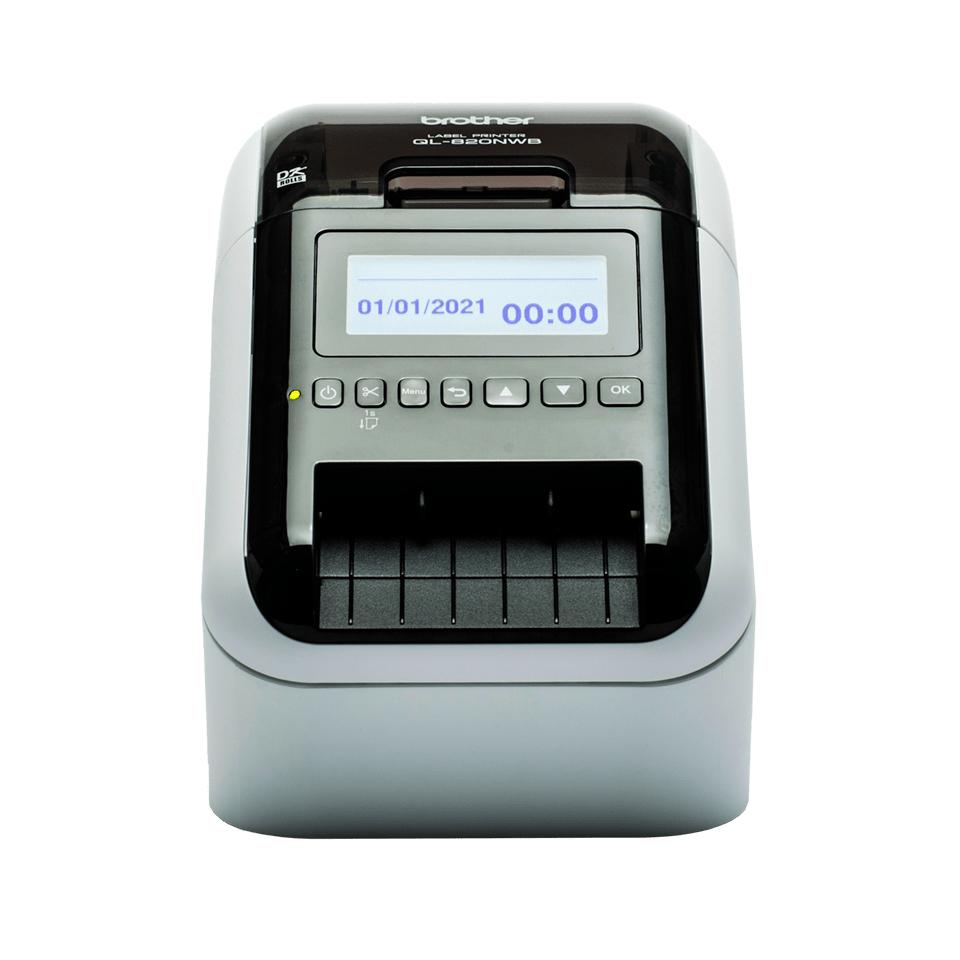 Brother QL-820NWBVMXX1 stampante per etichette (CD) Termica diretta A colori 300 x 600 DPI 176 mm/s Con cavo e senza cavo Colle
