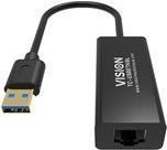 Vision TC-USBETH/BL scheda di rete e adattatore Ethernet (VISION Professional installation-grade USB-A to RJ45 Ethernet network
