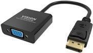 Vision TC-DPVGA/BL cavo e adattatore video DisplayPort VGA D-Sub Nero (VISION Professional installation-grade DisplayPort to VG