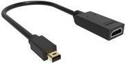 Vision TC-MDPHDMI/BL cavo e adattatore video Mini DisplayPort HDMI tipo A Standard Nero (VISION Professional installation-grade