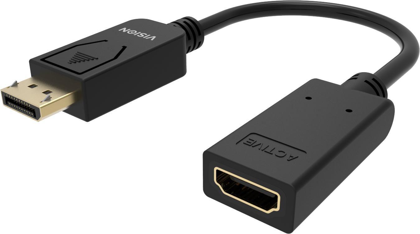 Vision TC-DPHDMI/BL cavo e adattatore video HDMI tipo A Standard DisplayPort Nero (VISION Professional installation-grade Displ