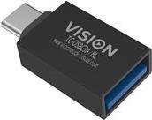 Vision TC-USBC3A/BL adattatore per inversione del genere dei cavi USB C USB 3.0 A Nero (VISION Professional installation-grade