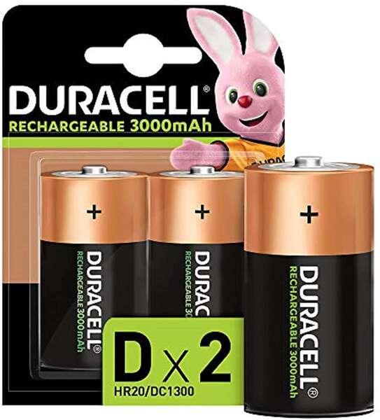 Duracell Rechargeable D Size 2 Pack