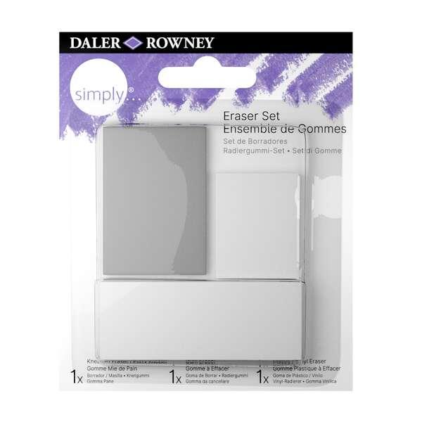 Daler Rowney semplicemente un pacchetto di cancellazione in 3 punti per il design gomma standard pannello in plastica