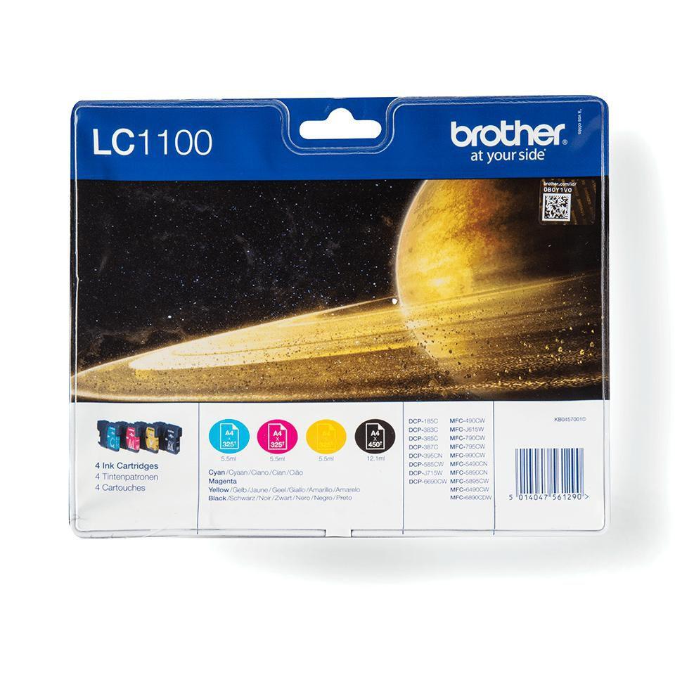 ORIGINAL Brother Multipack nero / ciano / magenta / giallo LC-1100 LC1100VALBPDR confezione multi: bk/c/m/y