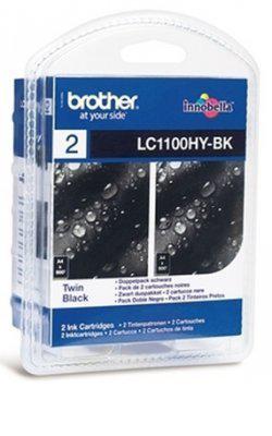 ORIGINAL Brother Multipack nero LC-1100HY LC1100HYBKBP2DR 2 cartucce LC1100hybk