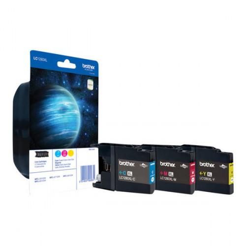ORIGINAL Brother Multipack ciano / magenta / giallo LC-1280XL LC1280XLRBWBPDR 3 cartucce d'inchiostro LC-1280XL CMY