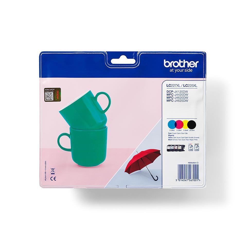 Brother LC-227XLVALBPDR cartuccia d'inchiostro 1 pz Originale Nero Ciano Magenta Giallo (LC-227XLVALBPDR BLISTER P. - BLACK CYA