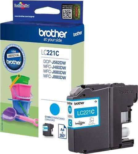 Brother LC-221CBP cartuccia d'inchiostro 1 pz Originale Resa standard Ciano