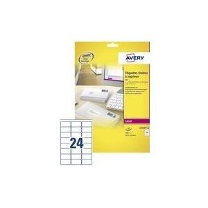 Avery QuickPEEL L7159 - Etichette per indirizzi permanenti - bianco - 635 x 339 mm 240 etichetta(e) (10 fogli x 24) (L7159-10.F