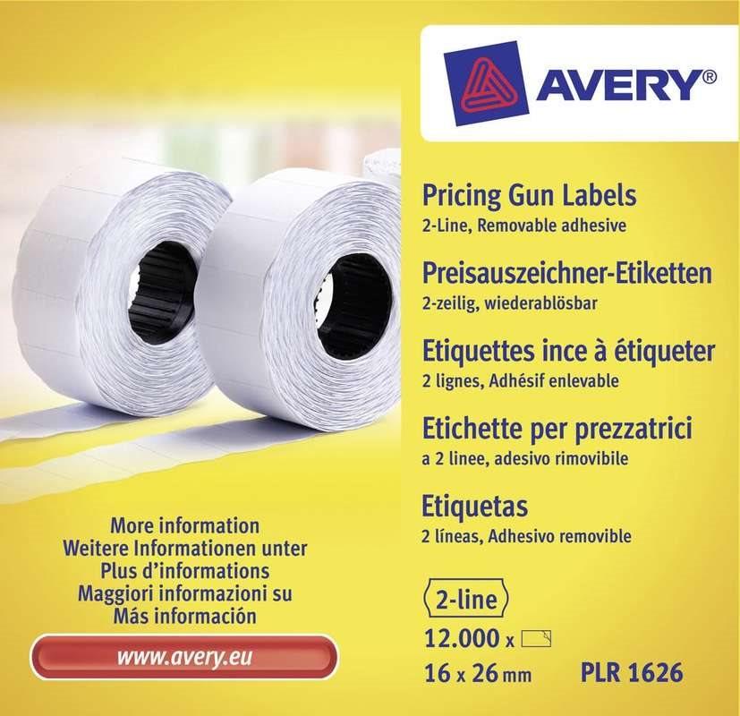 Avery PLR1626 PrismÃƒÆ’Ã‚Â¦rke etiketter 26 x 16 mm 12000etikette(r)