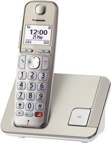 Telefono cordless Panasonic a tasti grandi KX-TGE250GN - champagne