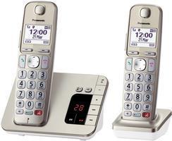 Telefono cordless Panasonic a tasti grandi con AB KX-TGE262GN Duo - champagne