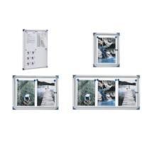 Showcase Nobo, salmone extra, parete posteriore in metallo, 2 x din a4 per uso interno, parete di metallo magnetico (1901798)