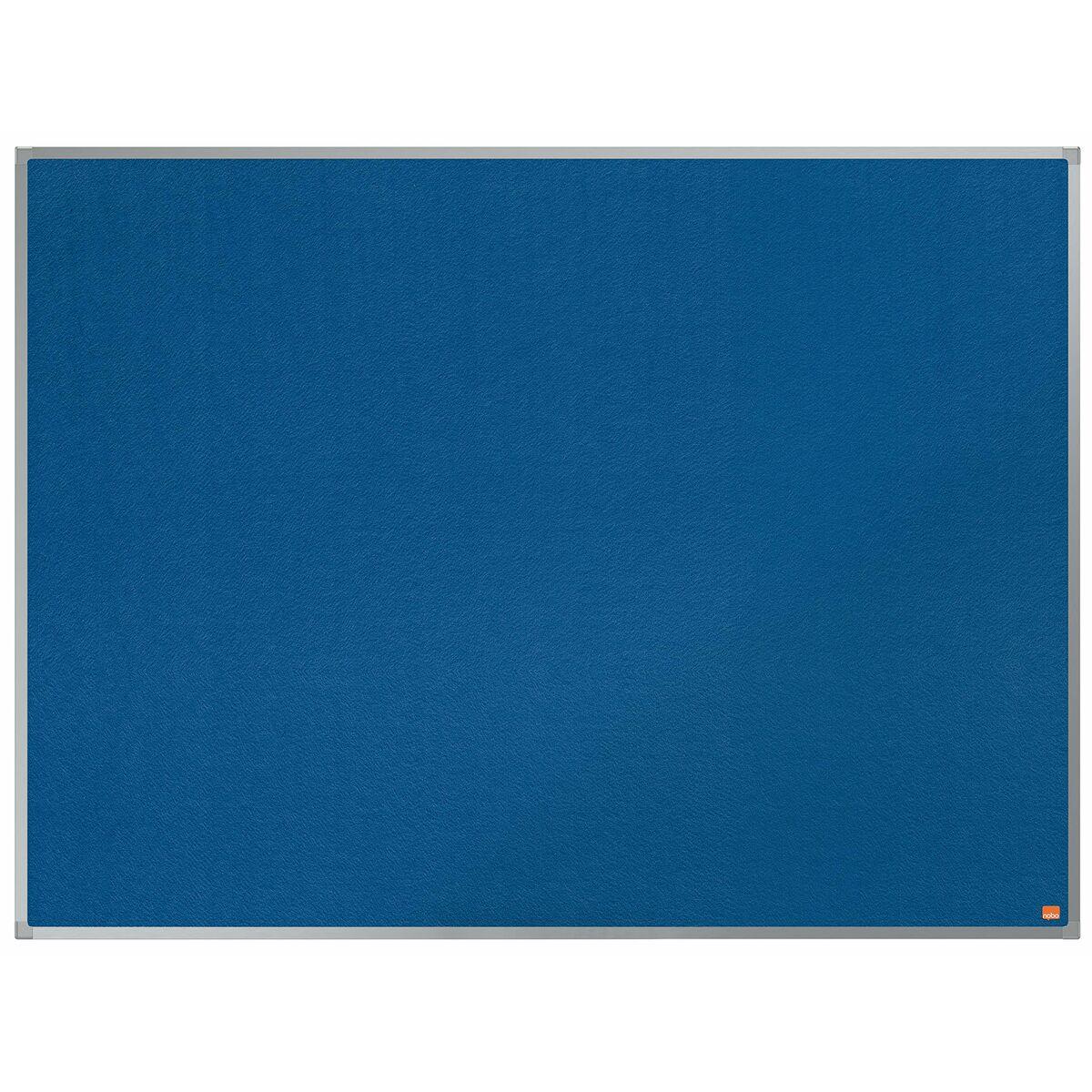 Nobo Basic Bacheca fissa Blu Feltro (Nobo Felt Notice Board Aluminium Trim 1200x900mm Blue DD)