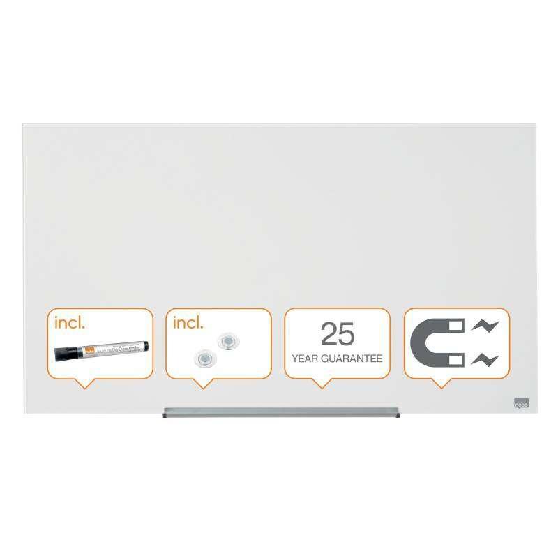 Nobo Lavagna magnetica bianca in vetro Diamond 993x559 (Nobo Impression Pro Magnetic Glass Whiteboard 1000x560mm White 1905176
