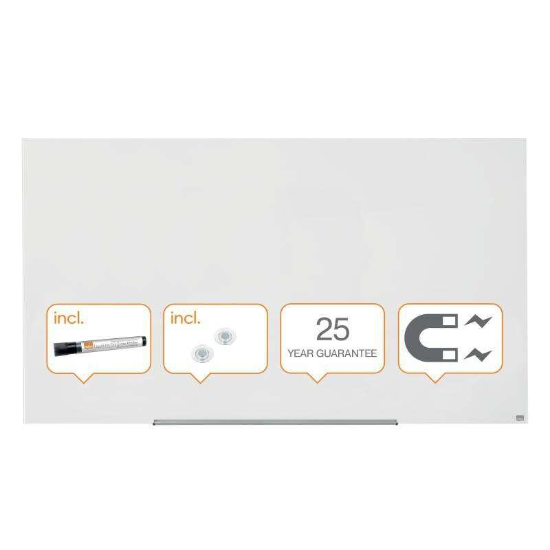 Nobo Lavagna magnetica bianca in vetro Diamond 1883x1059 (Nobo Impression Pro Magnetic Glass Whiteboard 1900x1000mm White 19051