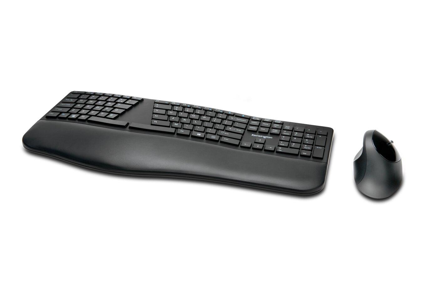 Kensington Pro Fit Ergo tastiera Mouse incluso Universale RF senza fili Bluetooth QWERTY Inglese UK Nero
