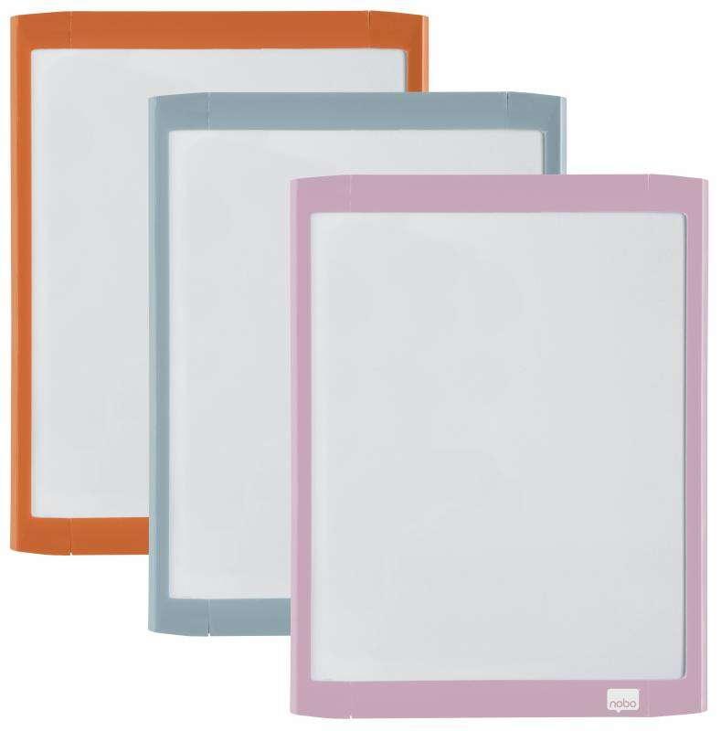 Nobo 1915625 lavagna Magnetico (Nobo Mini Magnetic Whiteboard with Coloured Frame 216x280mm Assorted 1915625)