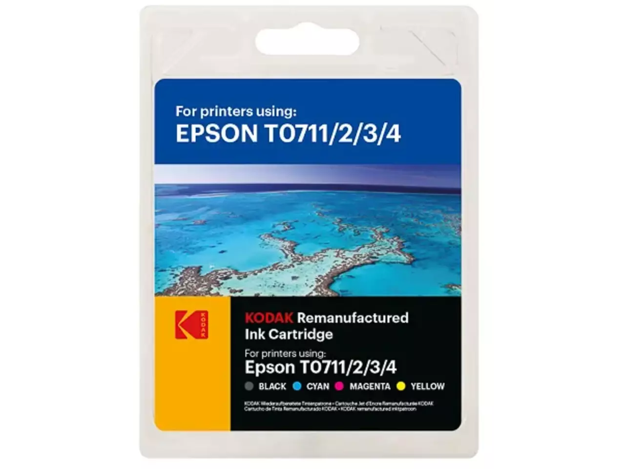 KODAK COMPAT EPSON T0711 2 3 4 BLACK AND COLOUR INK