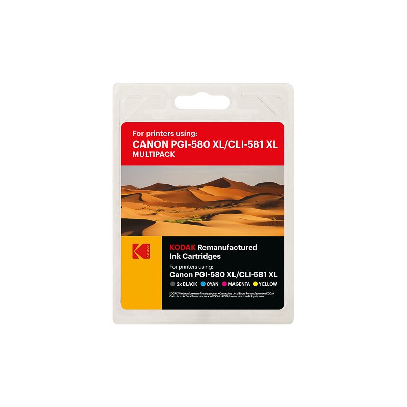 KODAK COMPAT CANON PGI-580XL Black, CLI-581 XL B,C,M,Y