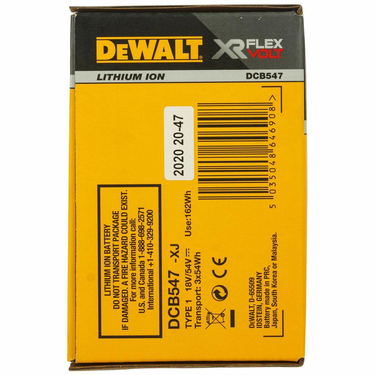 Batteria sostitutiva DeWalt DCB547-XJ