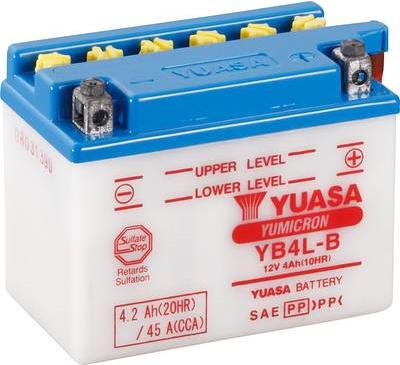Batteria motociclistica Yuasa YB4LB DC 12 V 4 AH Adatto per motociclette, scooter, quad, jetski, motoslitta, rush-ras (yb4lbdc)