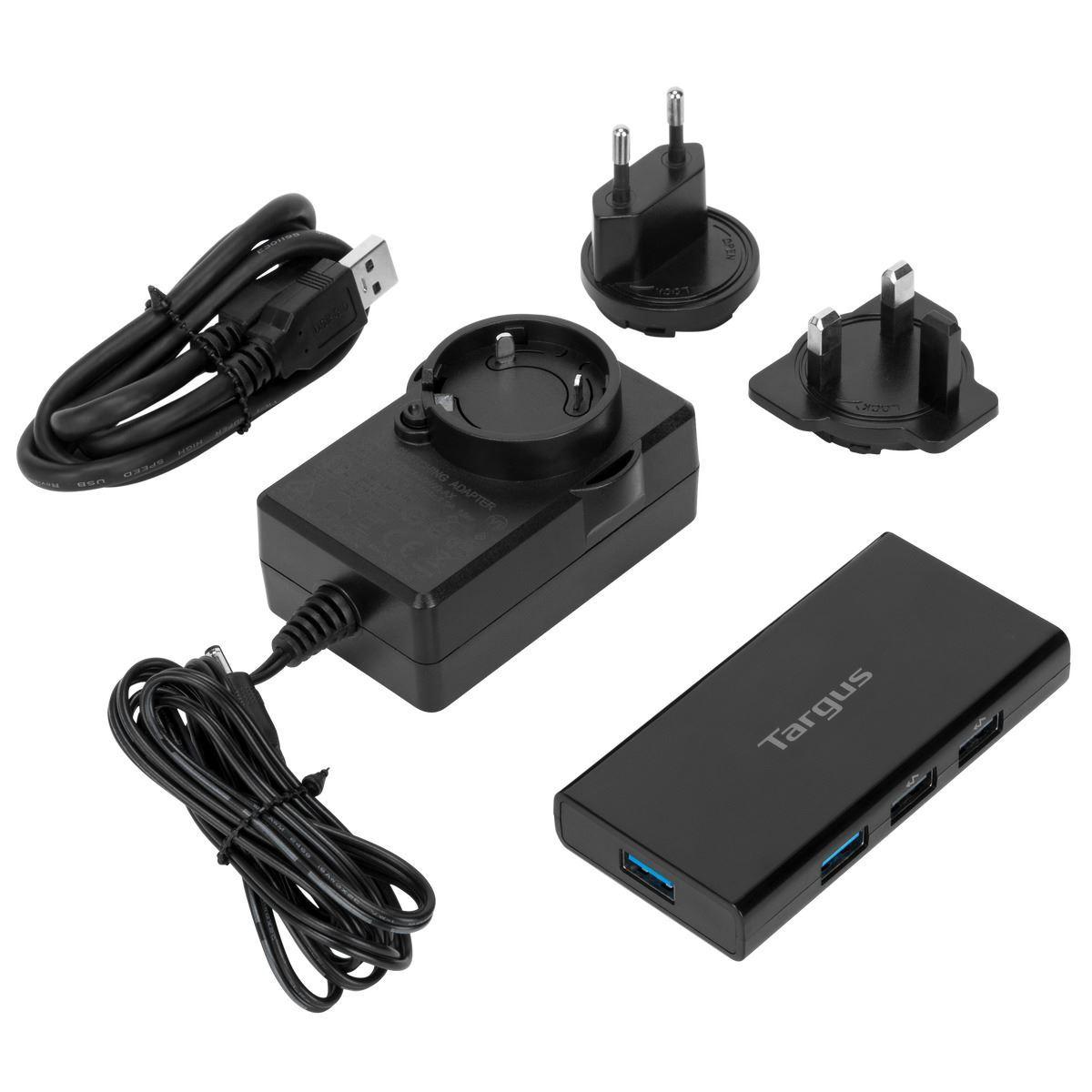 Targus ACH225EU hub di interfaccia USB 3.2 Gen 1 (3.1 Gen 1) Type-A Nero