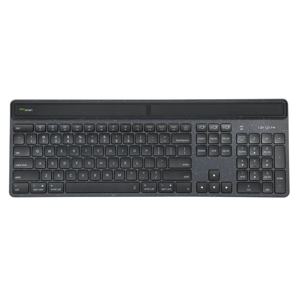 Targus Sustainable Energy Harvesting EcoSmart tastiera Bluetooth QWERTY Nordic Nero (EcoSmart Energy Harvesting - Antimicrobial