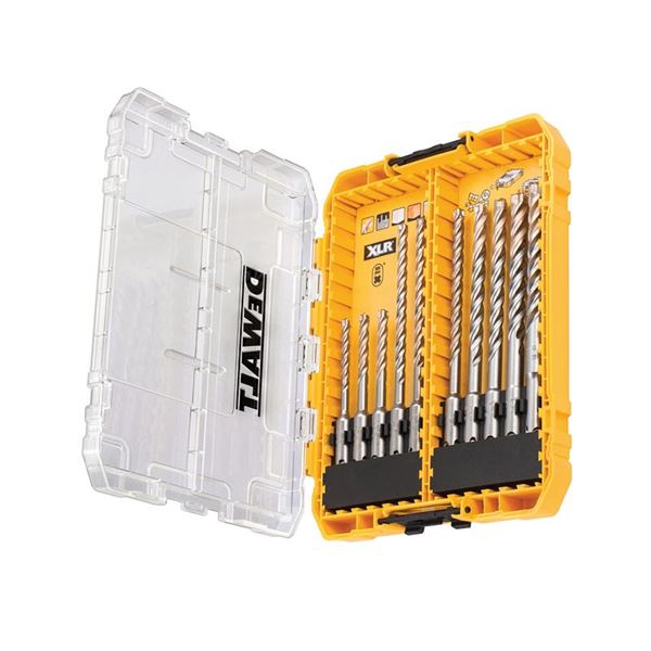 Set di punte per trapano a percussione EXTREME Full Carbide SDS-plus DT70752 10 pezzi in TOUGHCASE