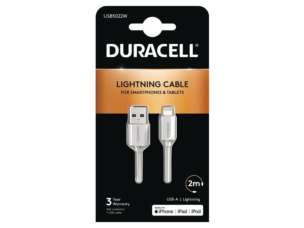Duracell USB-A to Lightning 2m Cable