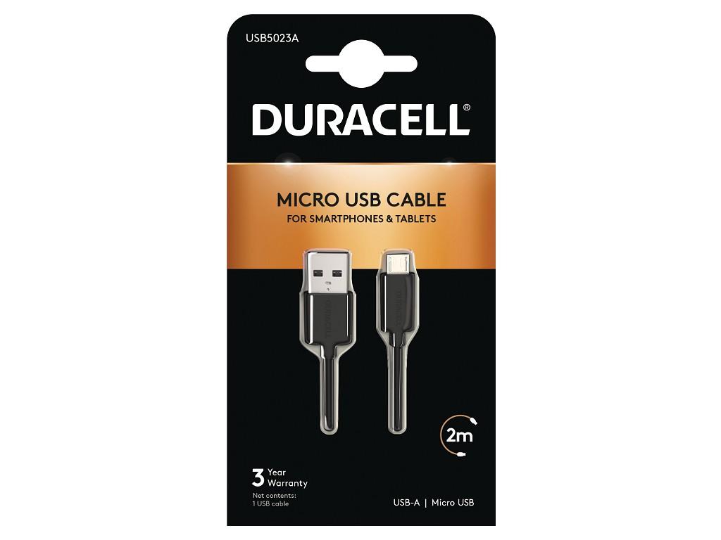 Duracell USB-A to Micro USB Cable 2m