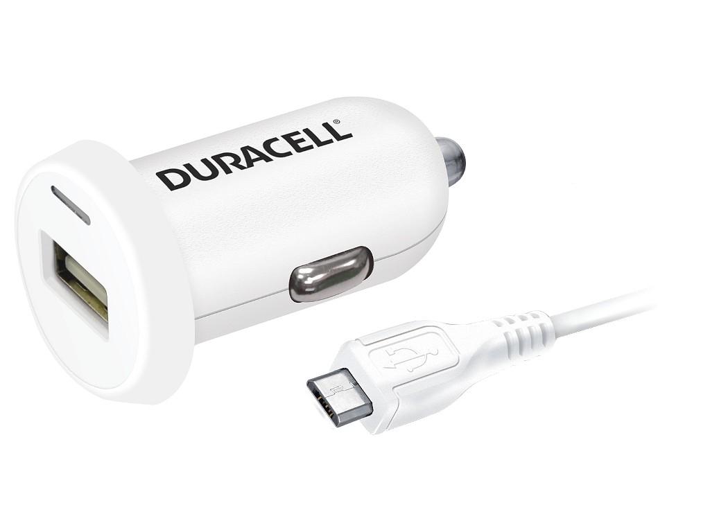 Duracell DR5022W Caricabatterie per dispositivi mobili Smartphone, Tablet Bianco Accendisigari Esterno
