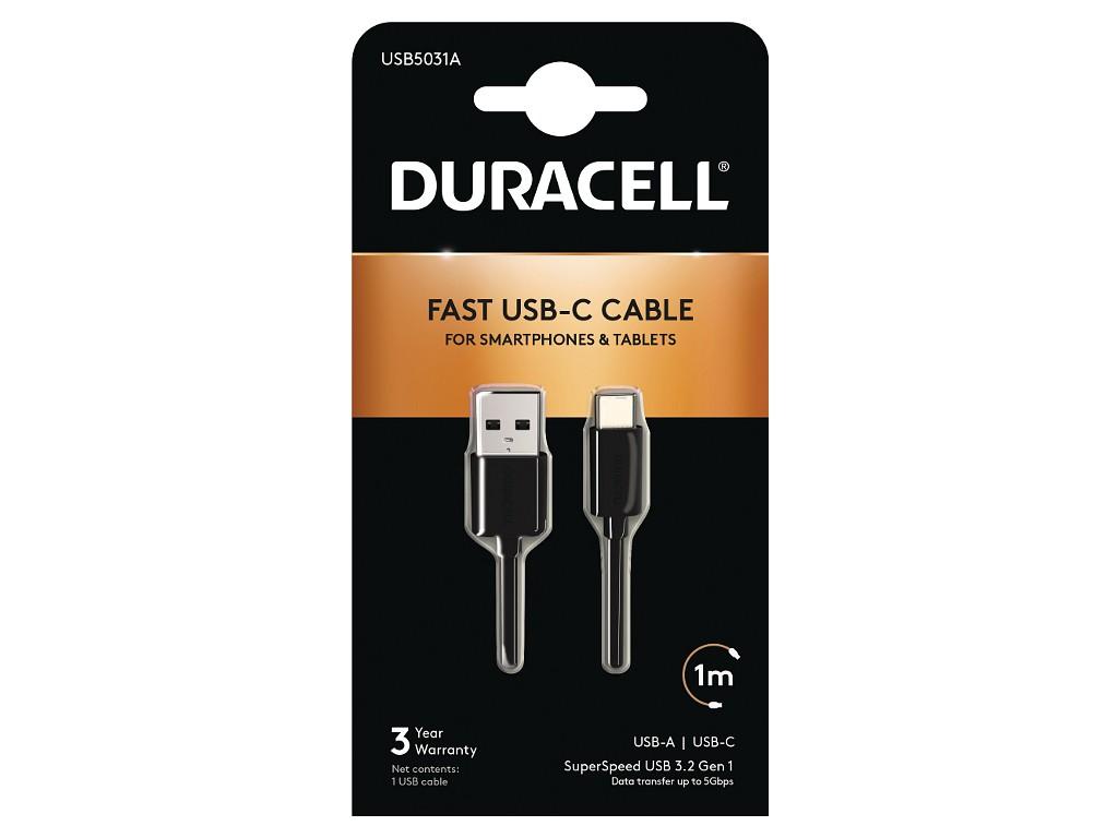 Duracell USB-A to USB-C Charge Cable 1m