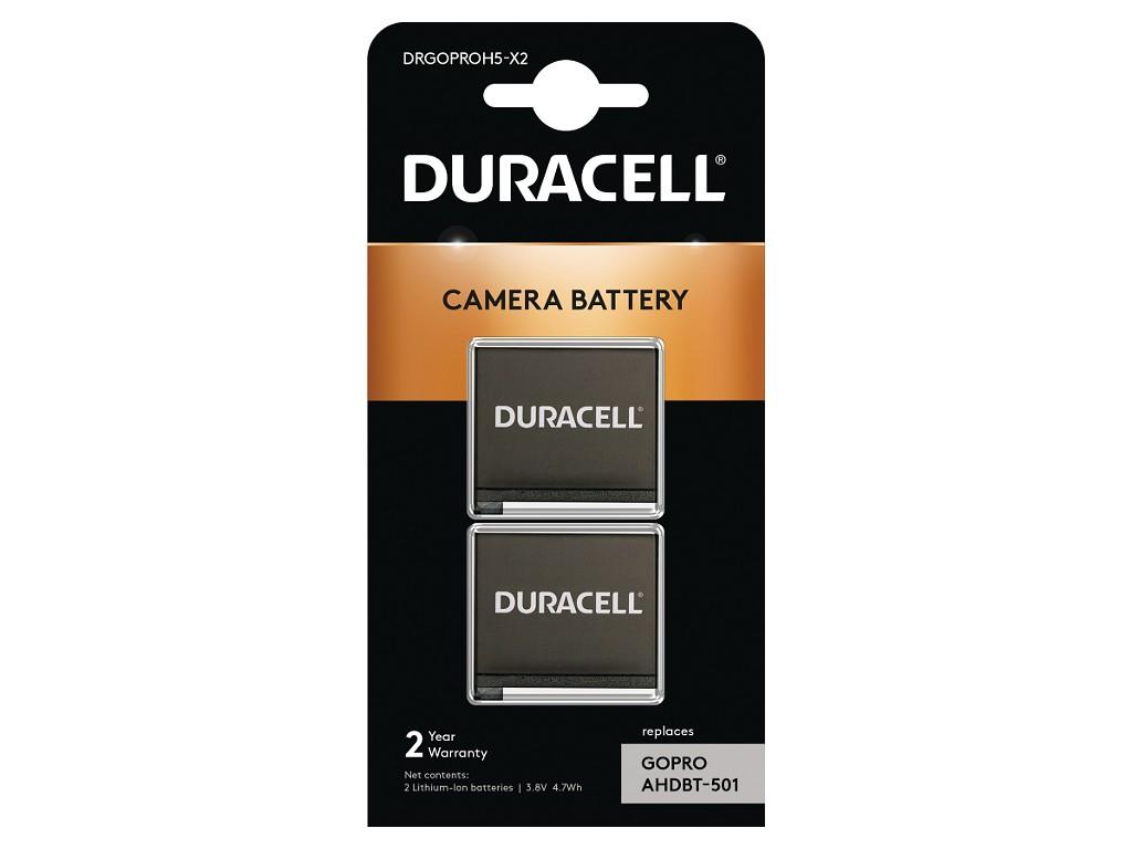 Duracell DRGOPROH5-X2 Batteria per fotocamera/videocamera 1250 mAh (Action Camera Battery 3.8V 1250mAh [X2])