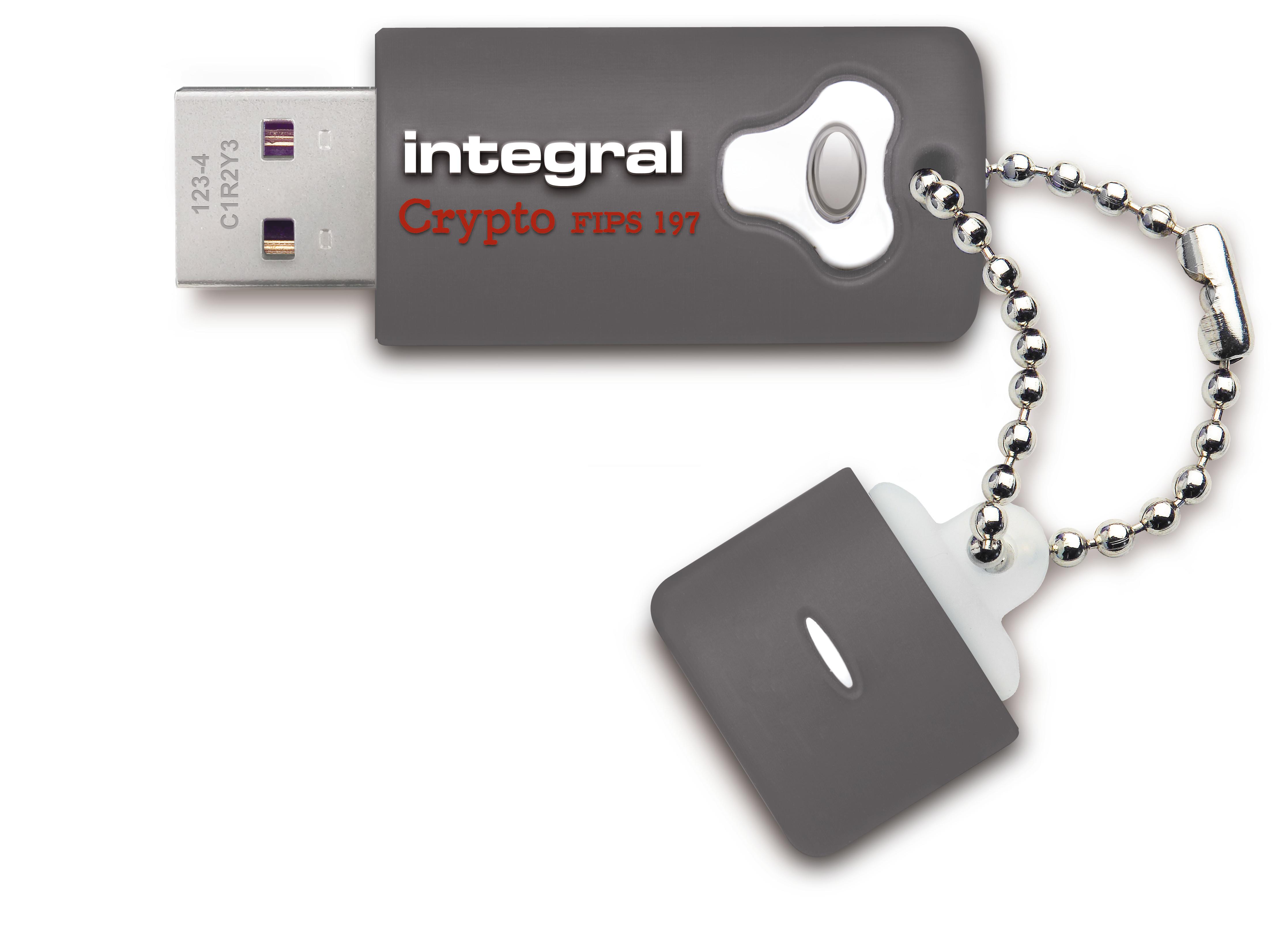 Integral 4GB Crypto Drive FIPS 197 Encrypted USB 3.0 unit flash USB USB tipo A 3.2 Gen 1 3.1 Gen 1 Grigio (4GB HARDWARE ENCRYP