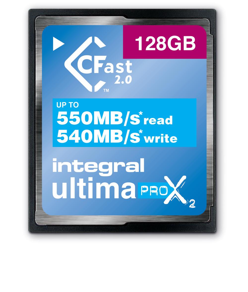 Integral 128GB ULTIMAPRO X2 CFAST 2.0 (128GB CFAST CARD 2.0 UP TO READ 550MB/s WRITE 540 MB/s INTEGRAL)