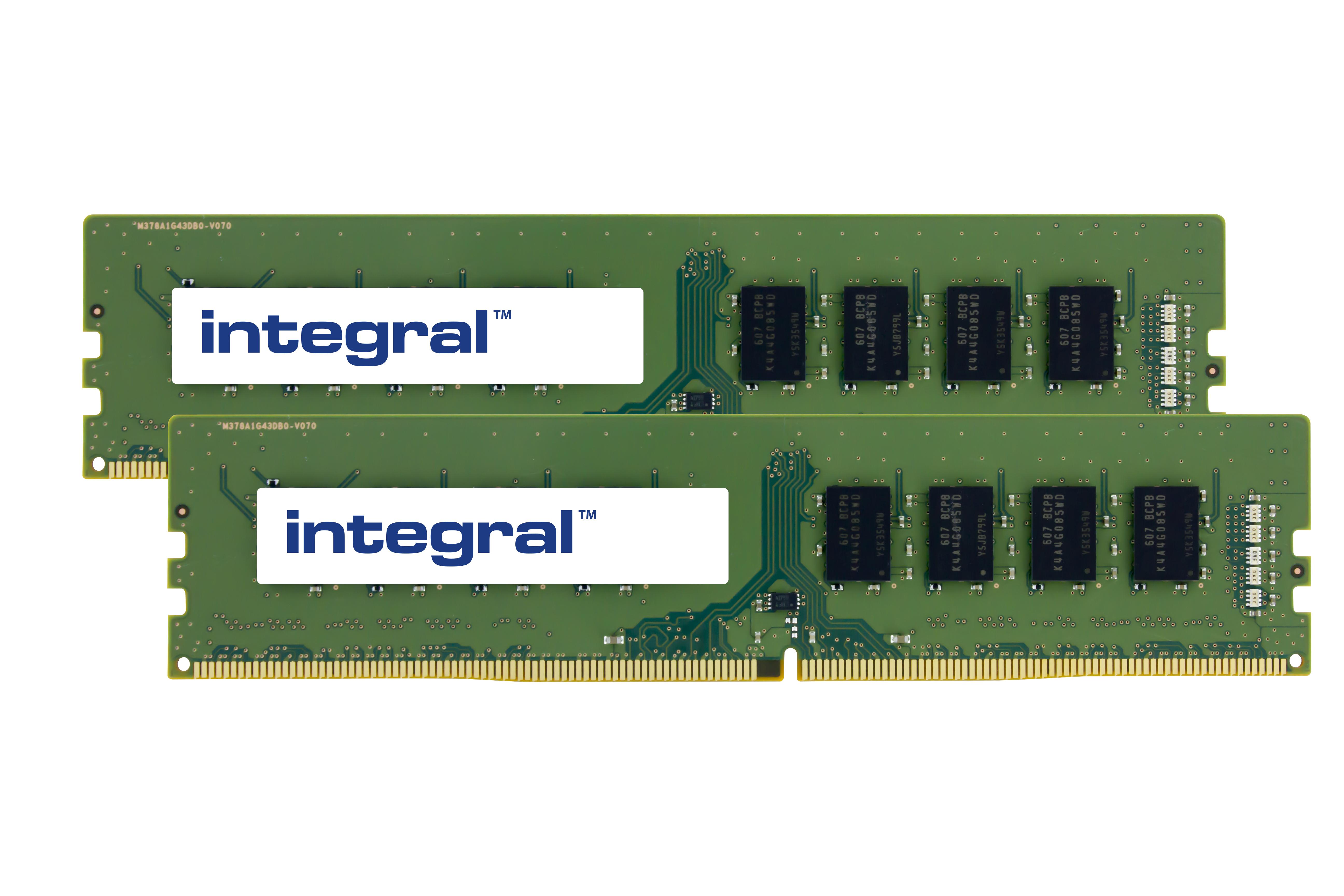 Integral 32GB 2x16GB PC RAM KIT DDR4 3200MHZ PC4-25600 UNBUFFERED NON-ECC 1.2V 1GX8 CL22 VALUE memoria (32GB 2x16GB PC RAM KIT
