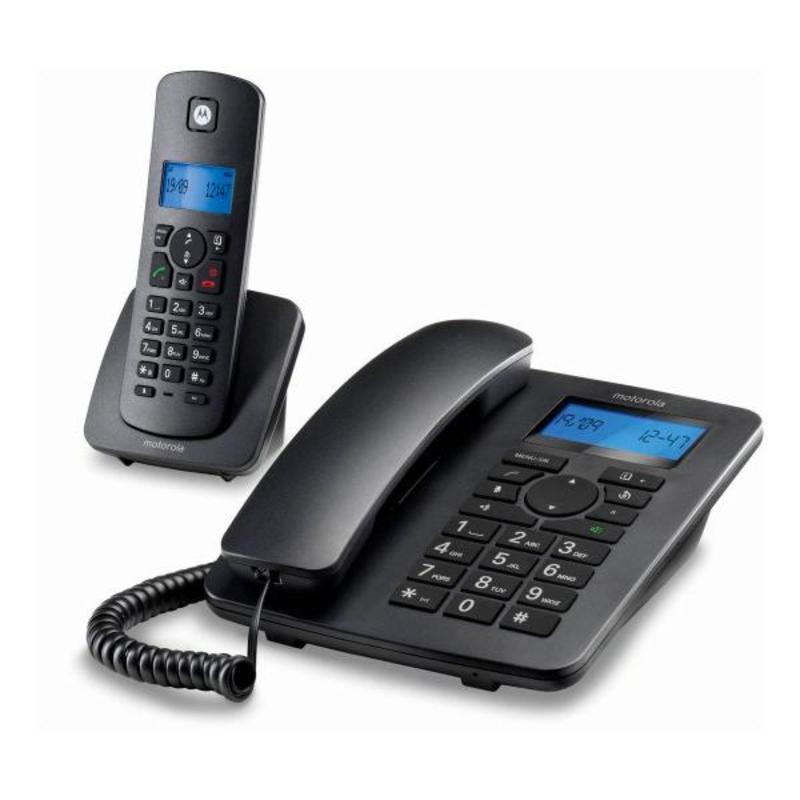 Telefono combinato MOTOROLA C4201 fisso + DECT Nero
