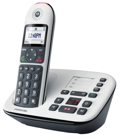 Motorola CD5011 telefono Telefono intelligente Identificatore di chiamata Nero, Bianco