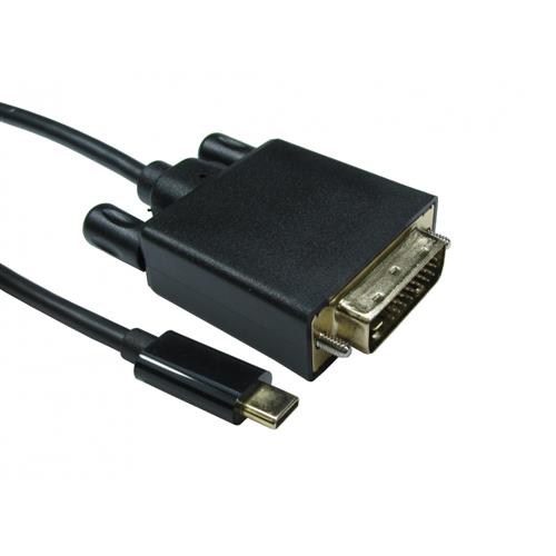 Cables Direct USB C to DVI 4k @ 30HZ 2 m USB tipo-C Nero (CDL USB C TO DVI 4k 30HZ 2MTR)