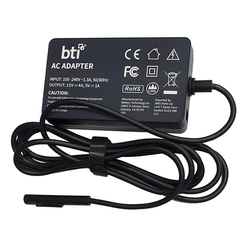 BTI Q5N-00010 adattatore e invertitore Interno 60 W Nero (65W AC ADAPTER FOR SURFACE - PRO 4 AND SURFACE PRO 5 UK)