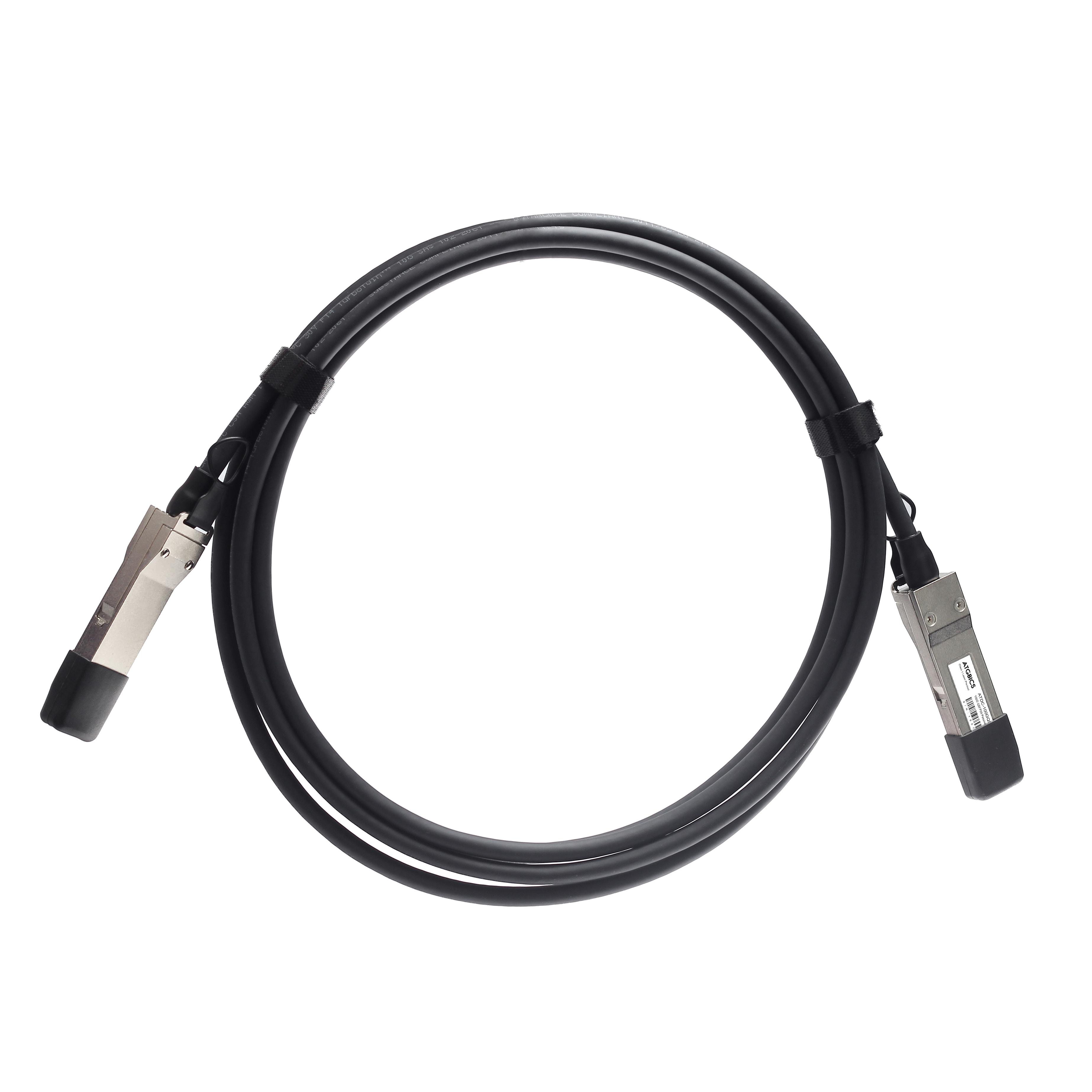 ATGBICS 470-ABPY-C cavo a fibre ottiche 1 m QSFP28 Nero (470-ABPY Dell Compatible Direct Attach Copper Twinax Cable QSFP28 100G