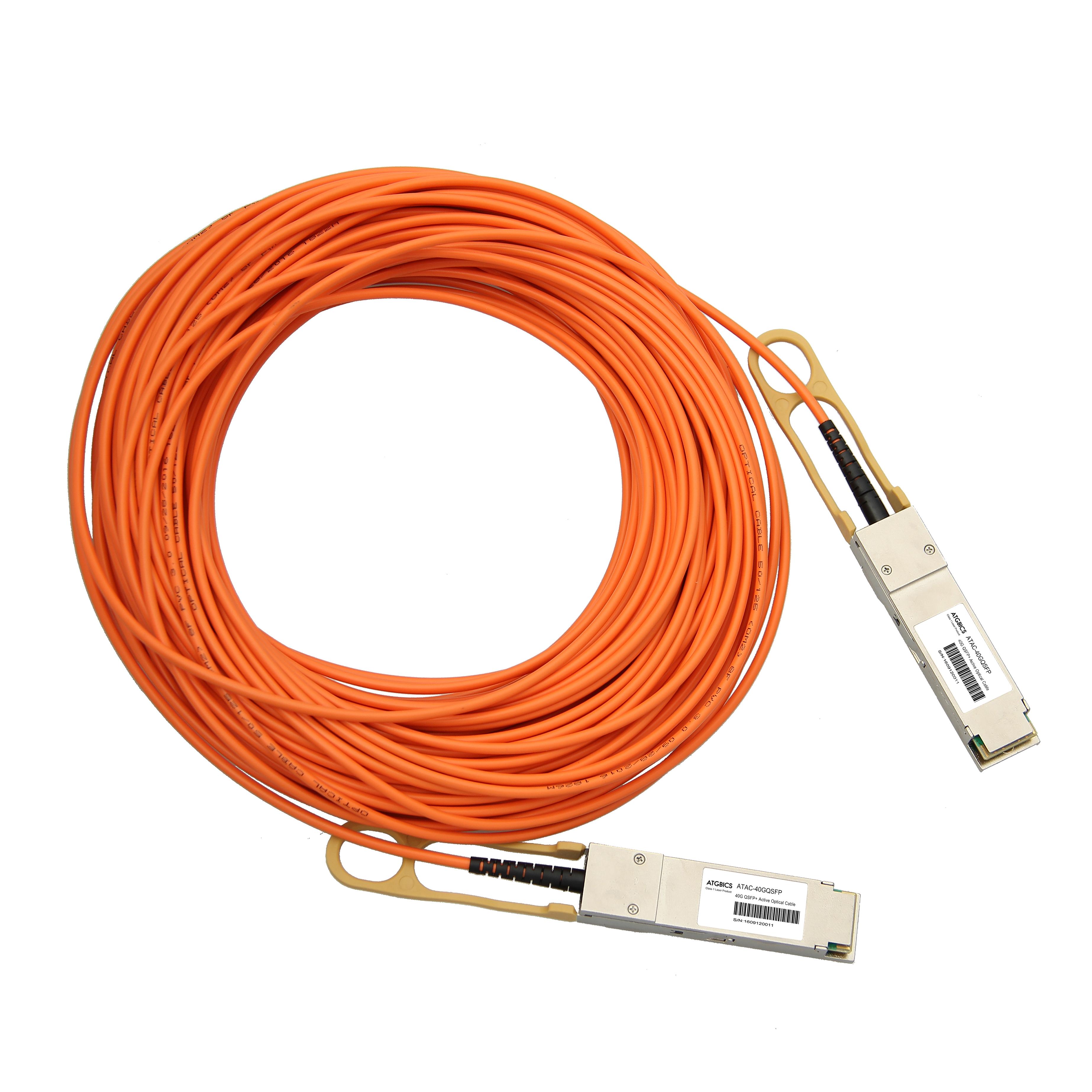 ATGBICS AOC-Q-Q-40G-3M-C cavo InfiniBand e in fibra ottica QSFP+ Arancione