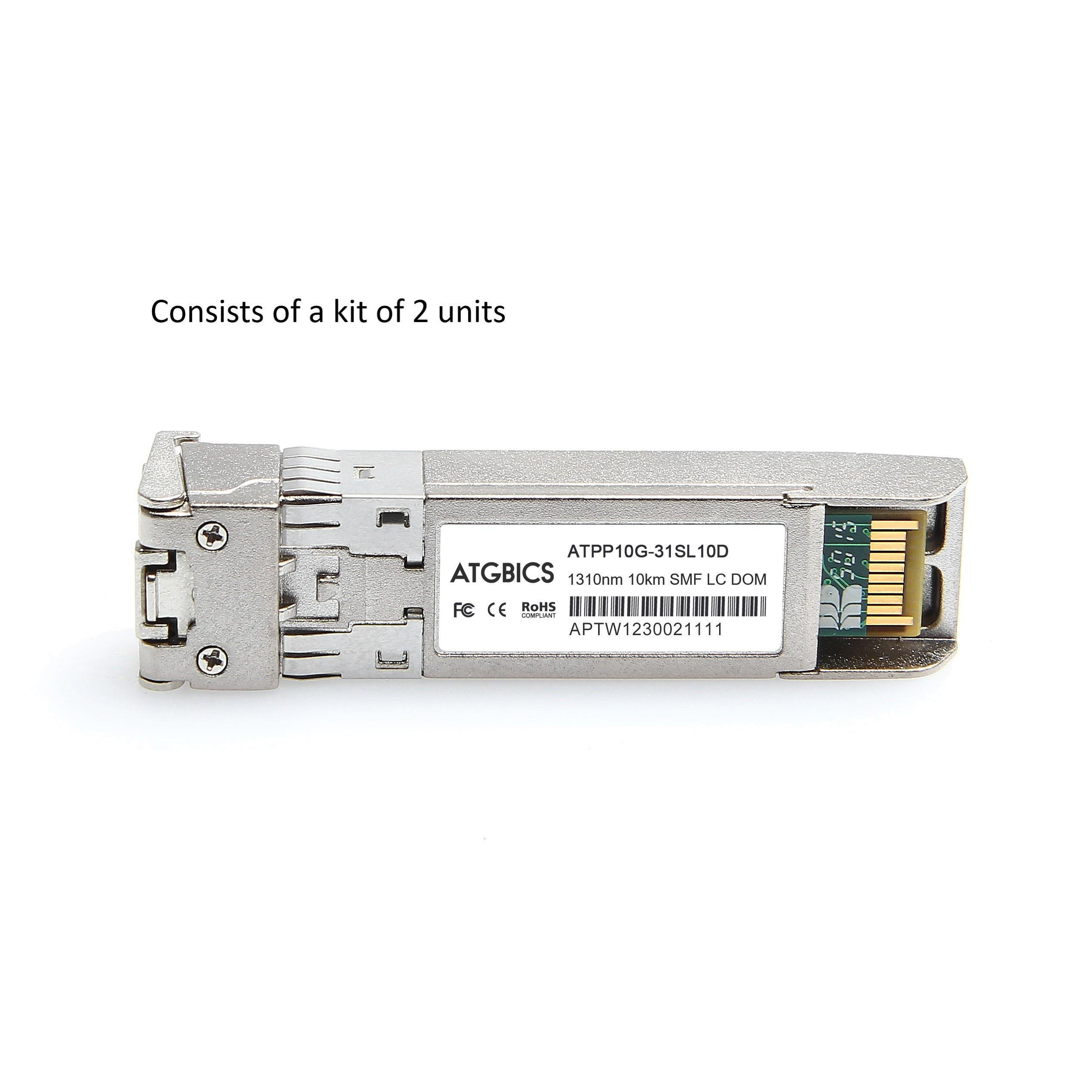 ATGBICS XS2733LC15D-C modulo del ricetrasmettitore di rete Fibra ottica 10000 Mbit/s SFP 1310 nm (XS2733LC15D MikroTik Compatib