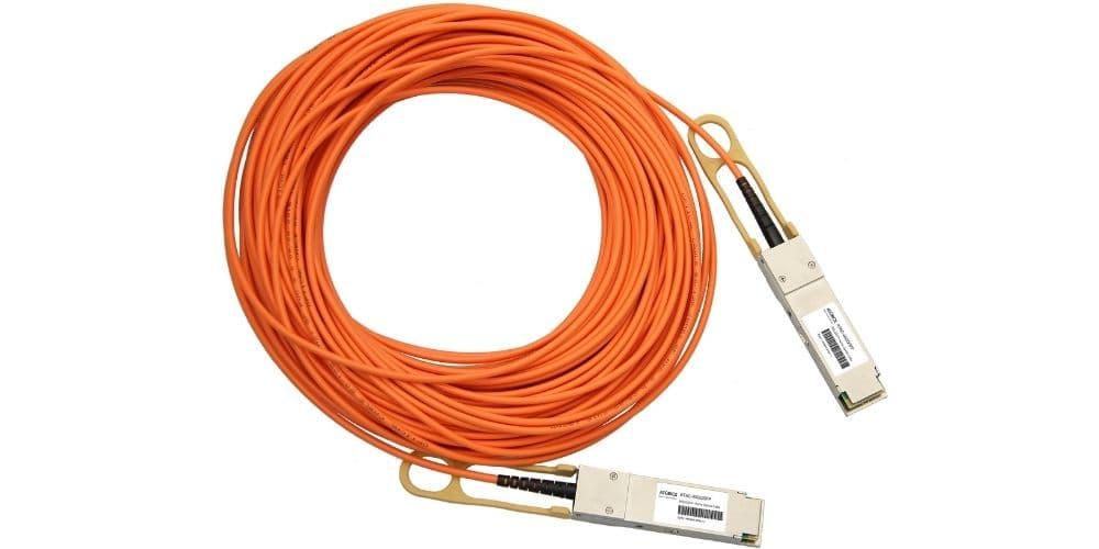 ATGBICS E40G-QSFP-QSFP-AOC-1001-C cavo InfiniBand e in fibra ottica 10 m QSFP Arancione