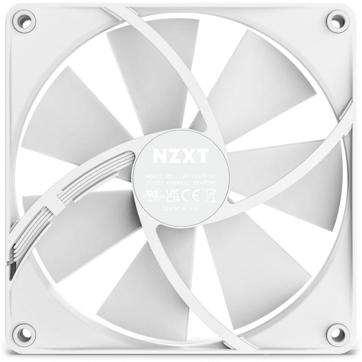 NZXT F140P Case per computer Ventilatore 14 cm Bianco 1 pz (NZXT F140P Static Pressure Fan White - 140mm)
