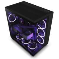 NZXT H serie H9 Flow Trn ATX Ingen strmforsyning Sort