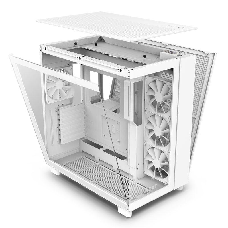 NZXT H serie H9 Flow Torno ATX Nessun strmforsyning Hvid