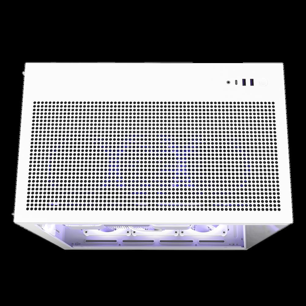 NZXT H serie H9 Flow Torno ATX Nessun strmforsyning Hvid
